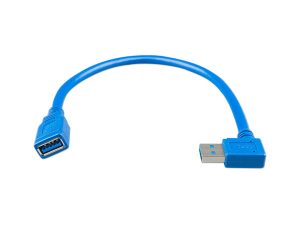Przedłużacz USB 0,3 m z jedną końcówką pod kątem prostym