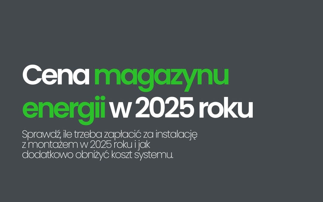 Magazyn energii cena – ile trzeba zapłacić za system w 2025 roku?