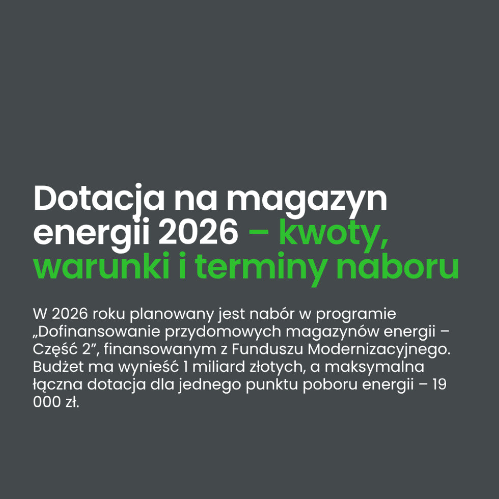 Dotacja na magazyn energii 2026