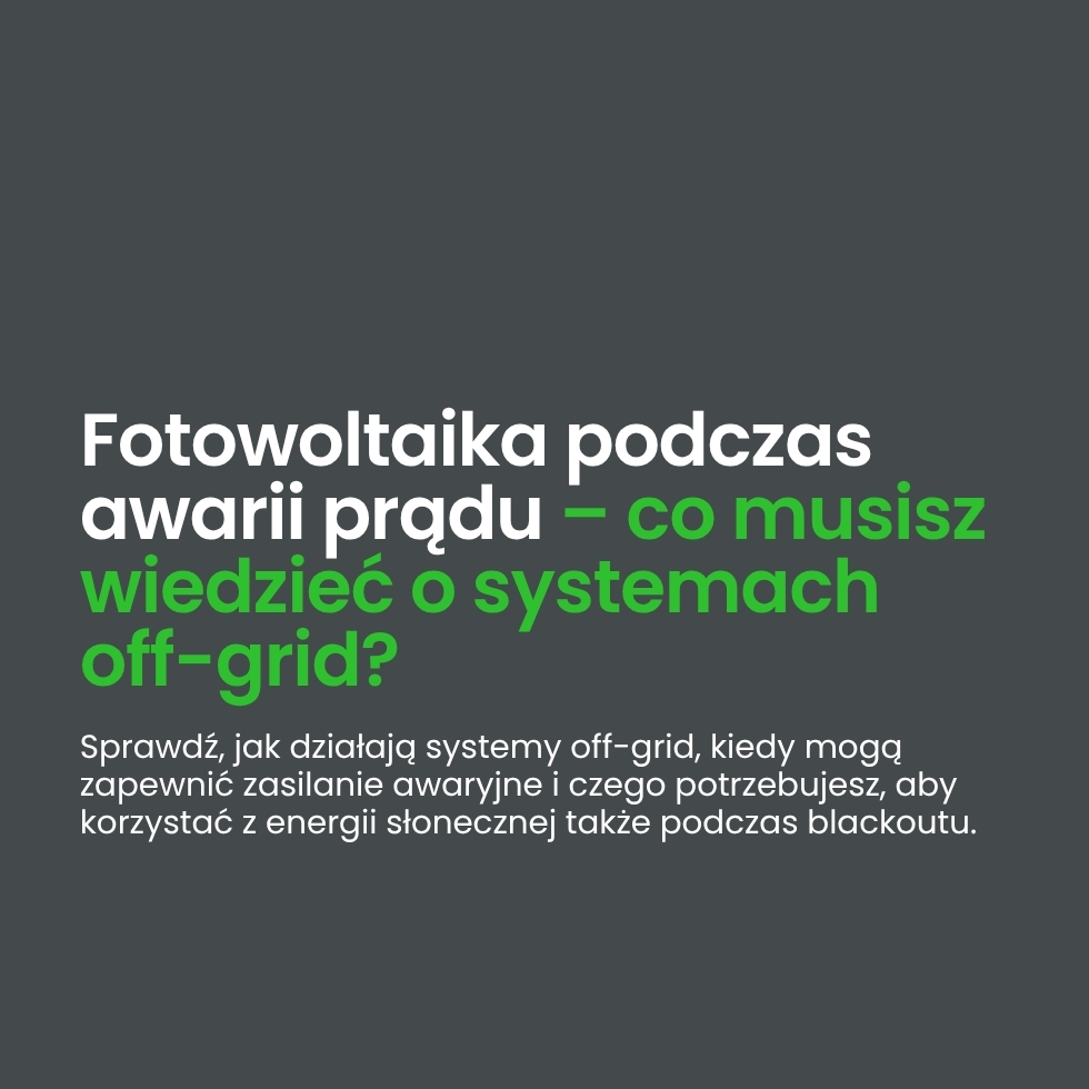 fotowoltaika podczas awarii prądu